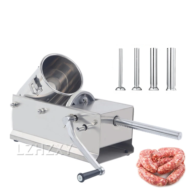 3L Horizontal Manual Stainless Steel Sausage Stuffer Machine Sausage Maker Filling Sausage Filler Meat Tools