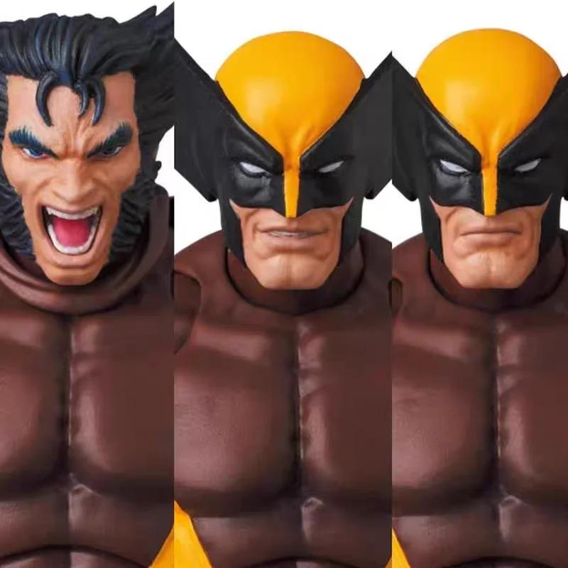 Ct brinquedo wolverine mafex 138 mangá marrom terno wolverine logan x-men boneca de ação shf anime boneca modelo brinquedo das crianças presente de natal