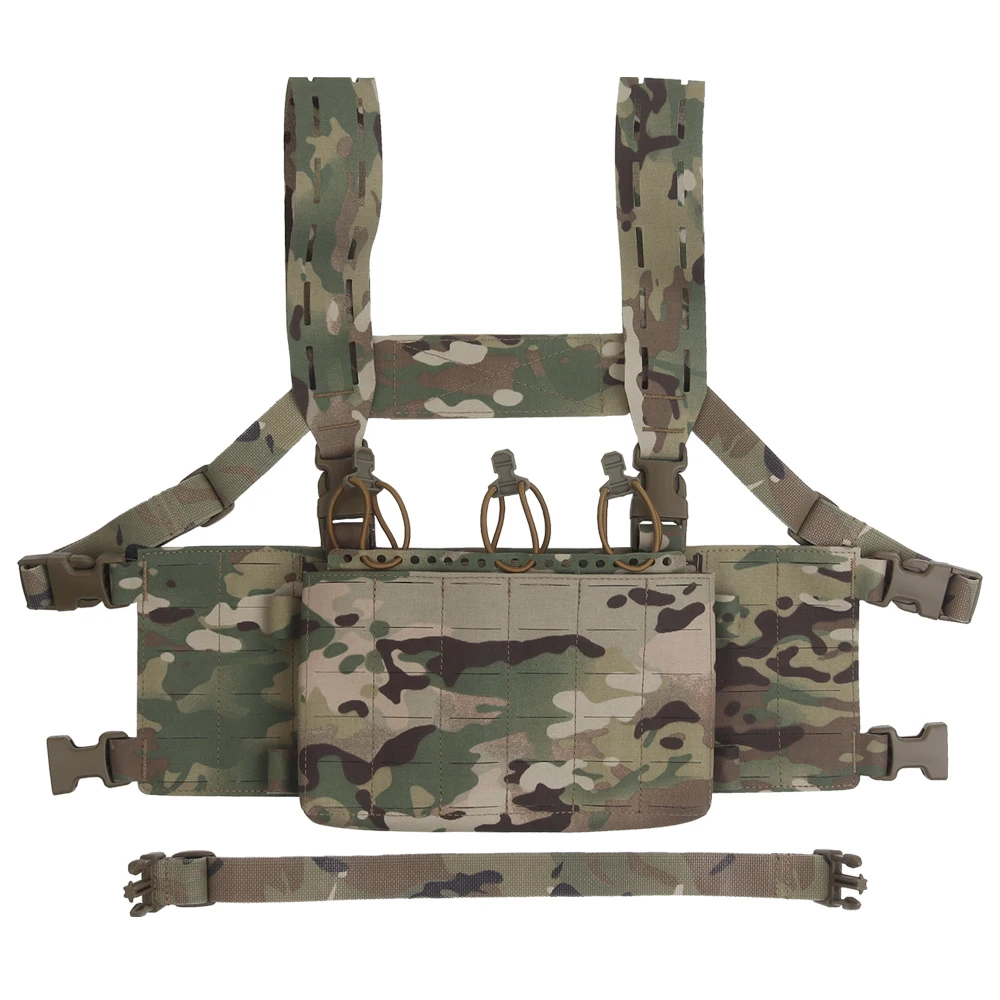 

Tactical Chest Rig V1 Built-in 556 Magazine Pouch MOLLE Hunting Combat Training Vest Modular Quick Release CS Match Wargame Gear