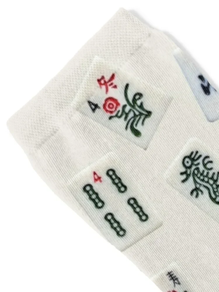 Mahjong game tiles design Socks kids anti-slip kawaii sports stockings Men Socks Women's