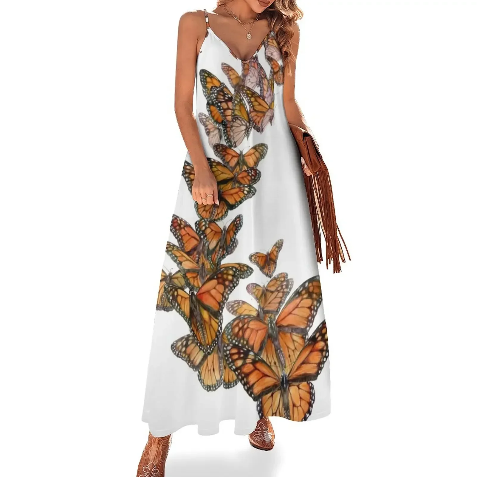 

Monarch Butterfly Flight Sleeveless Dress cocktail dresses Dance dresses summer outfits for women 2024 Dress