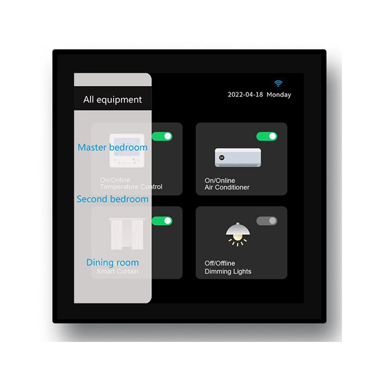 

Tuya Smart Home Multiple Zigbee Smart Home Control Panel 4 Inch Switch Panel In-Wall Touchscreen Control for Home-EUplug