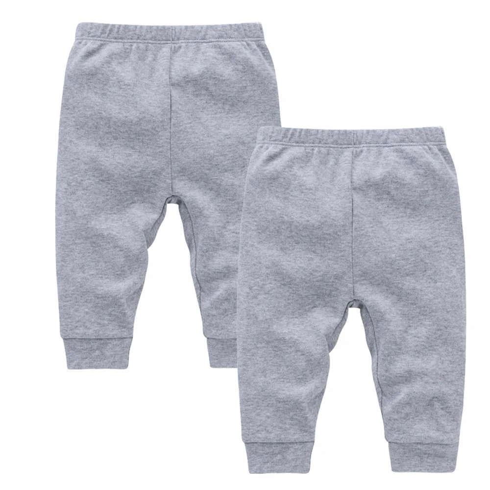 Kavkas Baby Unisex Long Pants 100% Cotton Solid Design White Elasticity 0-12 Months Trousers