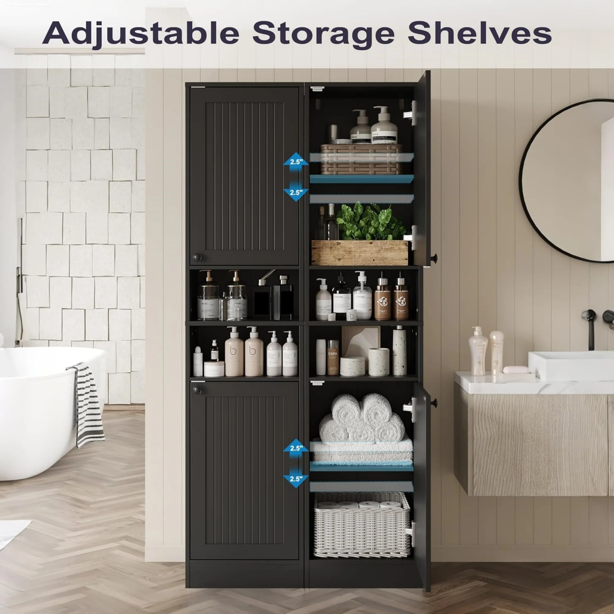 Tall Farmhouse Storage Cabinet 3