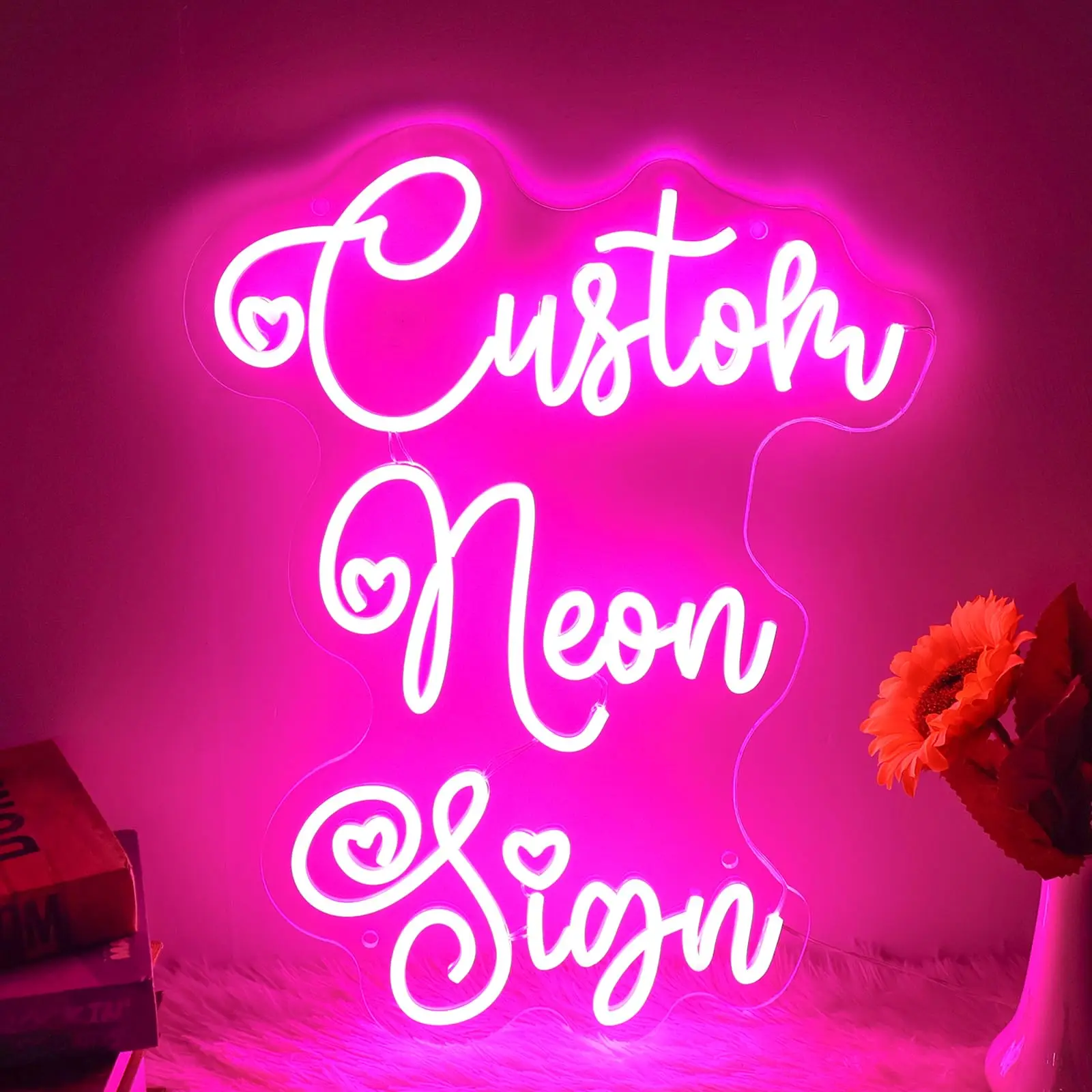 

Custom Neon Signs Personalized Name LED Neon Couple Commemorative Gifts Can Be Used For Wedding bedroom wall decoration lights