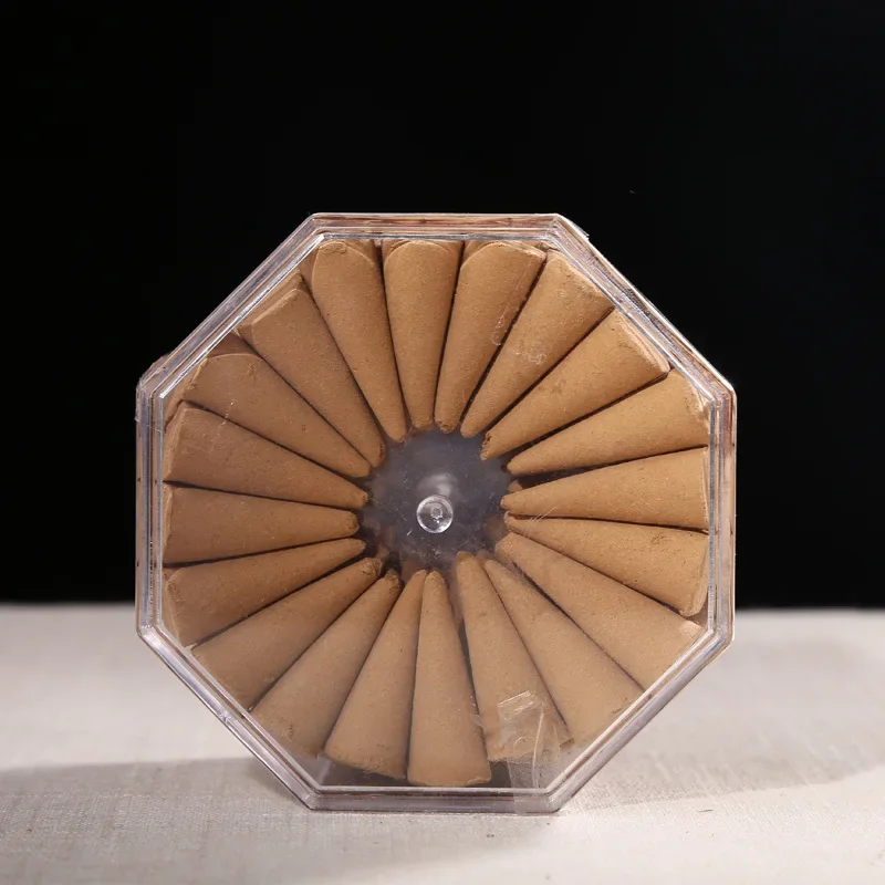 100 Stück Sandelholz-Räucherkegel für den Innenbereich, Heimtextilien, Lufterfrischer, Aroma, reichhaltiger Duft für Zuhause und Meditation – Detail 5