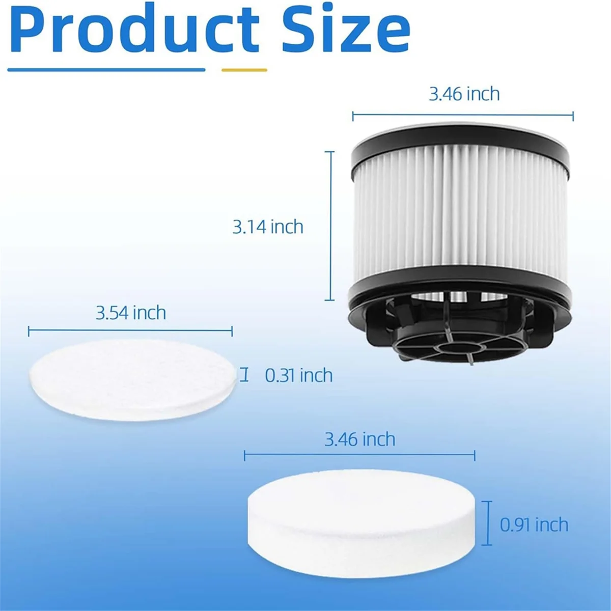 Набор сменных фильтров A20M для беспроводного пылесоса LSV-V201-WUS, улучшенная 5-ступенчатая система фильтрации