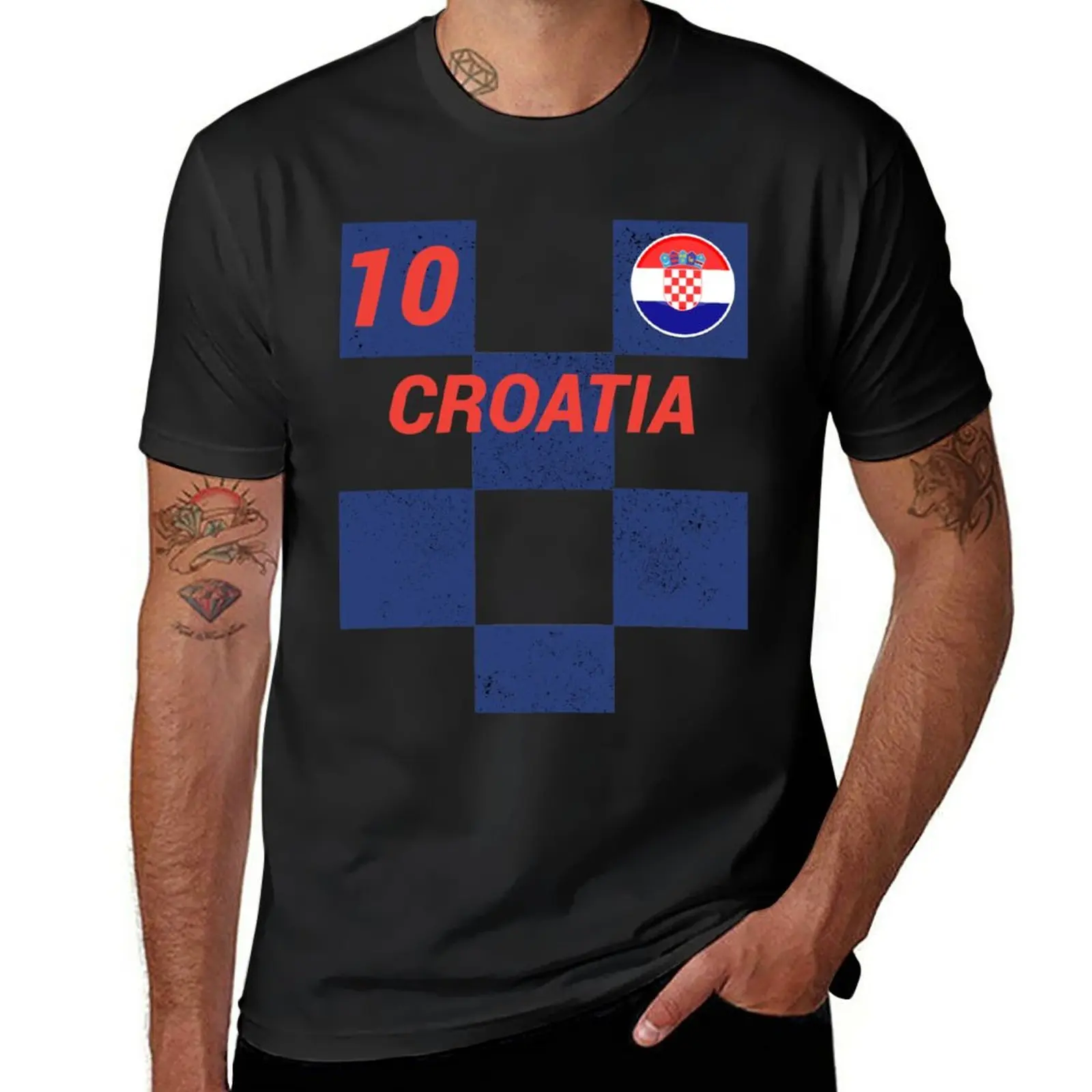 

New Croatia World Soccer Jersey T-Shirt, Croatian Football Shirt T-Shirt summer tops mens plain t shirts