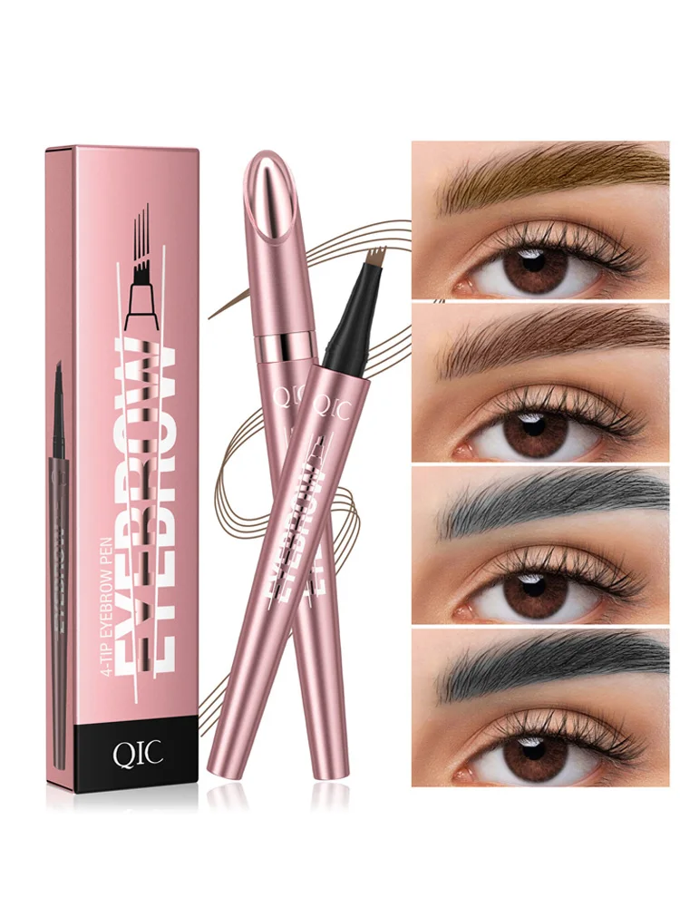 Crayon à sourcils 3D, Anti-taches, imperméable, longue durée, noir, marron, grande brosse, crème rehausseur de sourcils naturels sauvages