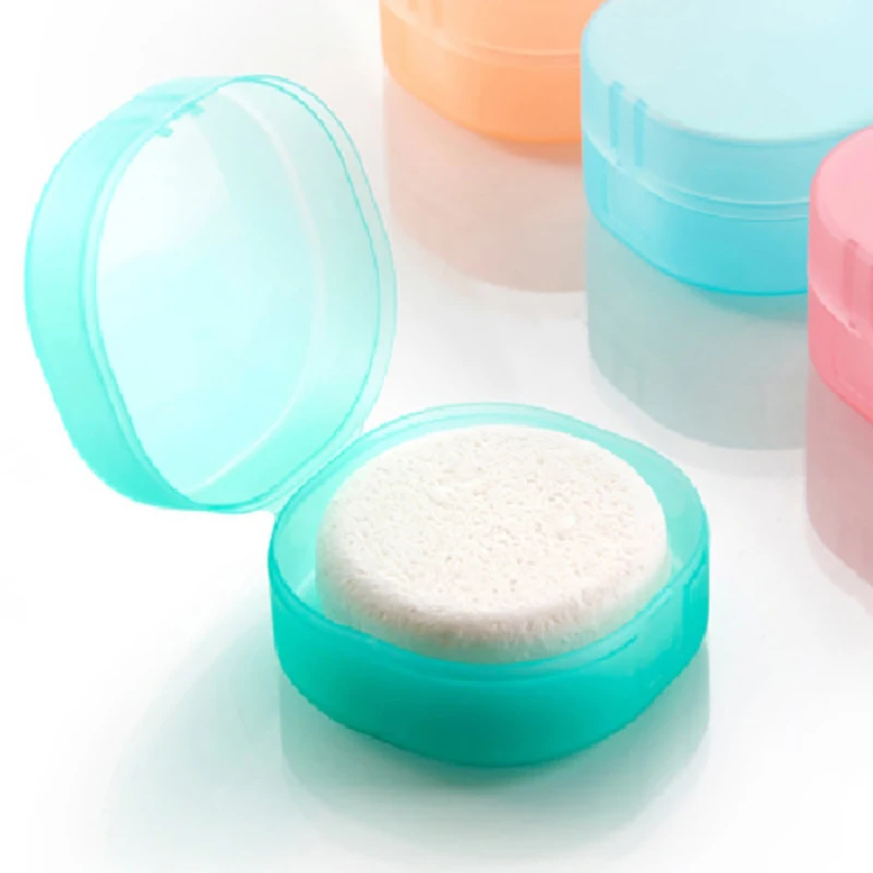 1PC Round Travel Soap Box Creative PP Bathroom Travel Waterproof Sealed Portable Soap Box With Lid Soap Rack Supplies