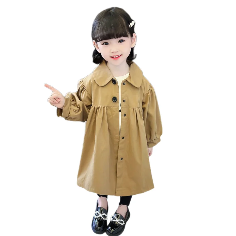 Meninas Casaco Windbreak Jacket Cotton Outwear 2023 Bow Primavera Outono Outdoor Crianças à prova de vento Roupas infantis