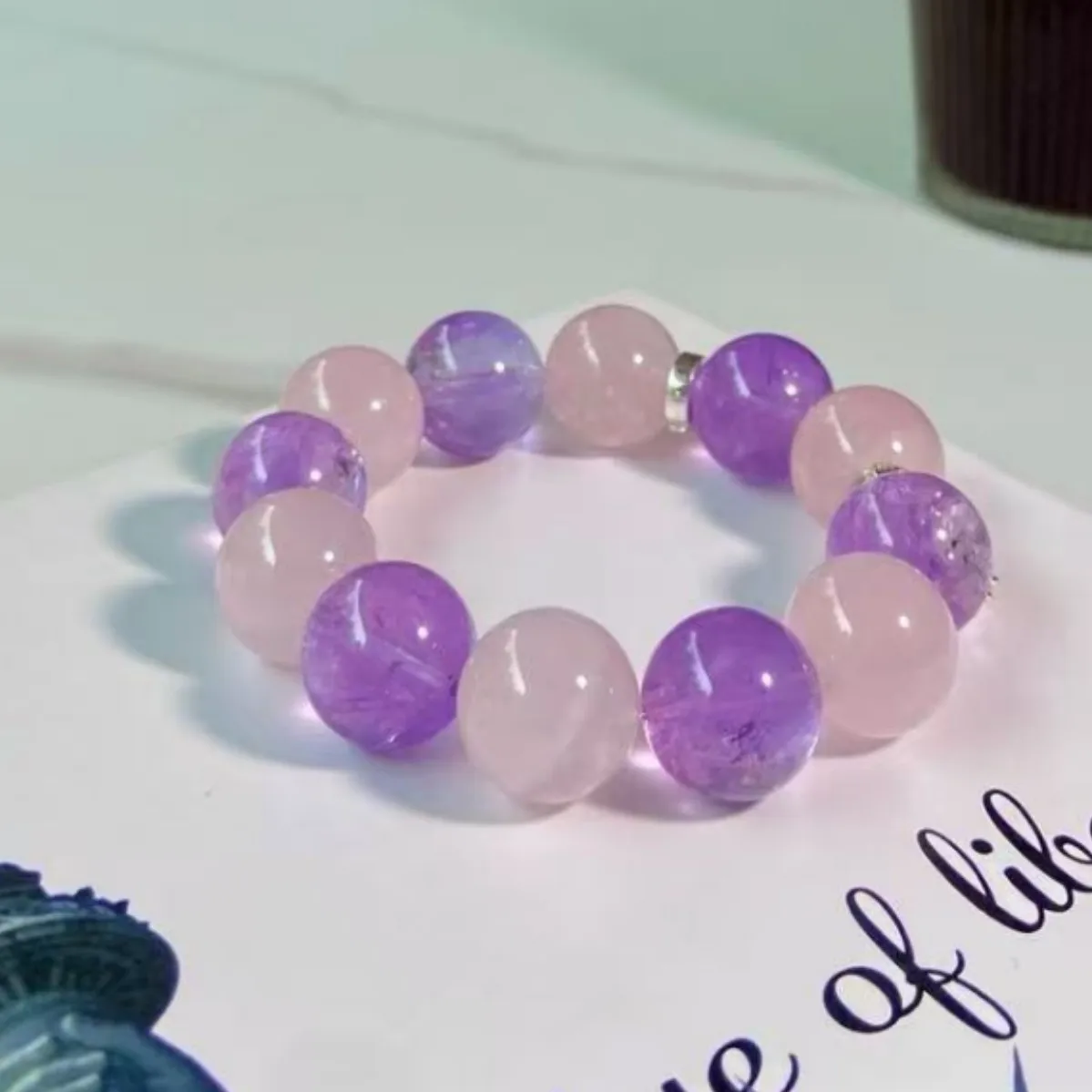 

Natural Amethyst Powder Crystal Bracelet Large Particle Crystal Bracelet Light Luxury Fashion