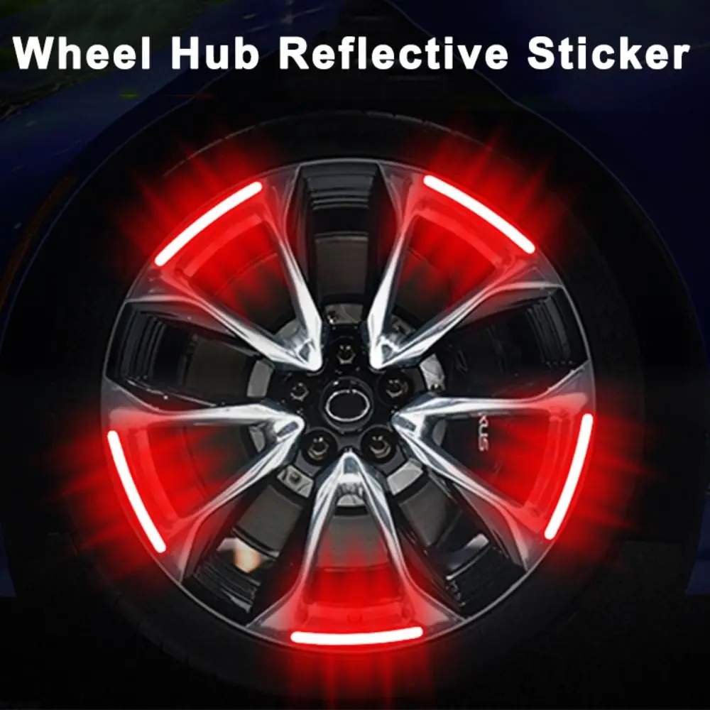 

Strips Car-Styling Motorcycle Wheel Sticker Car Hub Reflective Sticker Safety Warning Sticker Tire Rim Reflective Stripes