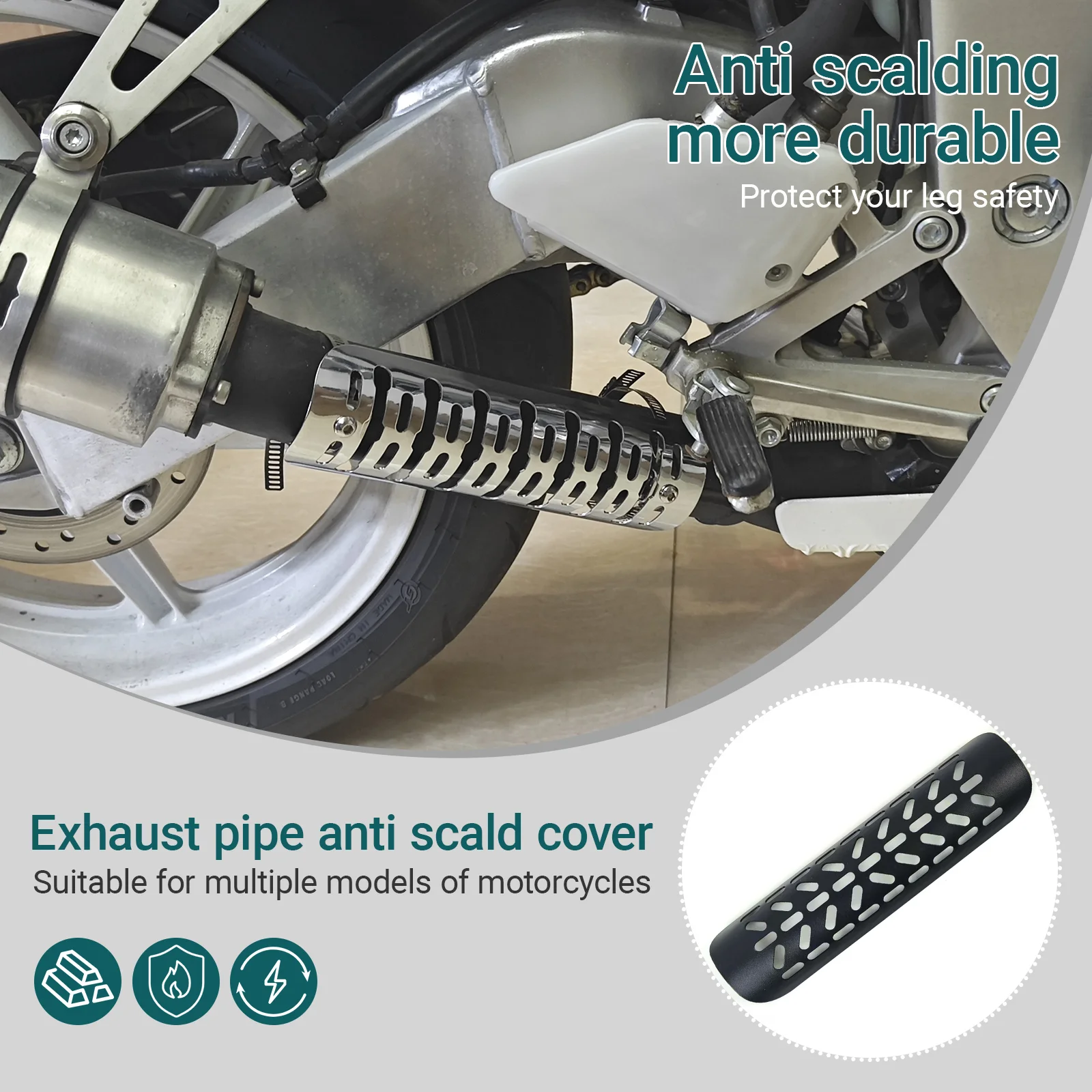 

Теплозащитный экран выхлопной системы мотоцикла: универсальная крышка от ожогов, устойчивая к высоким температурам защитная модификация