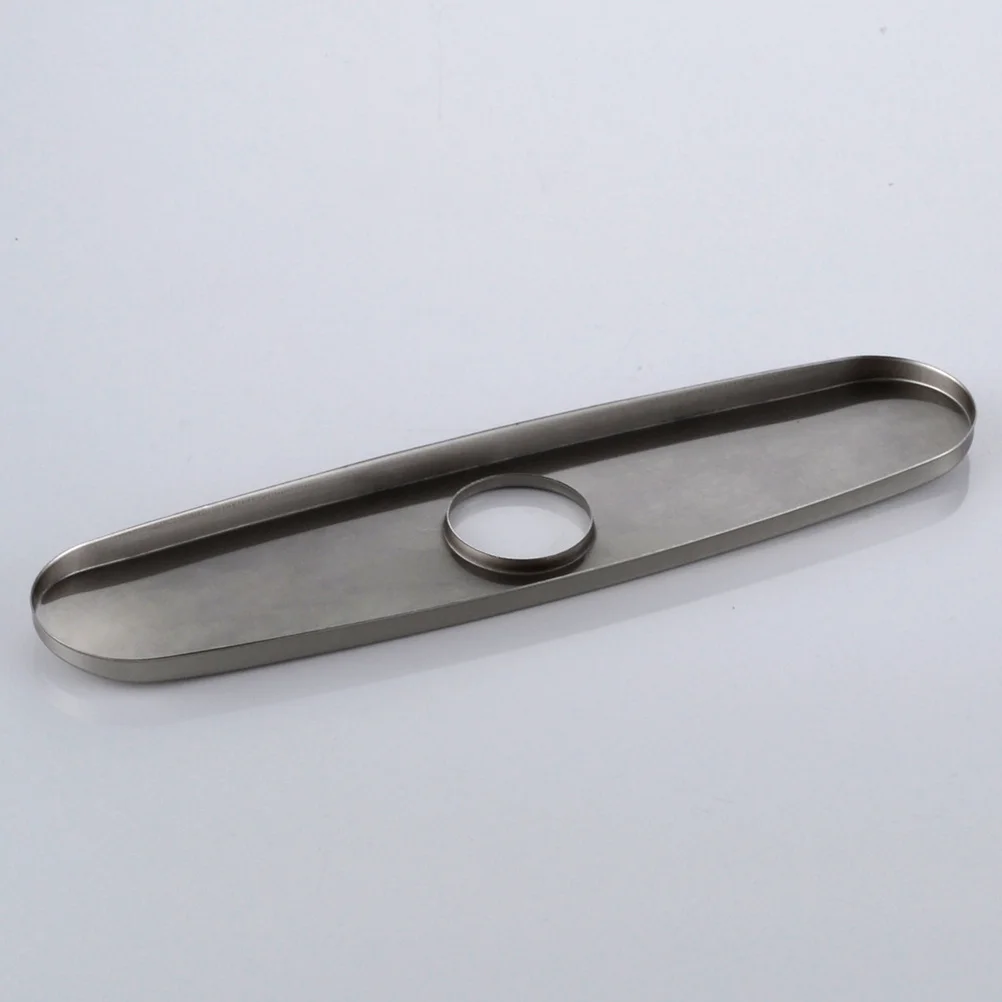 

Silver Stainless Steel Sink Hole Cover Faucet Escutcheon Standard Size Easy to Install Durable Sealing Sink Hole Cover