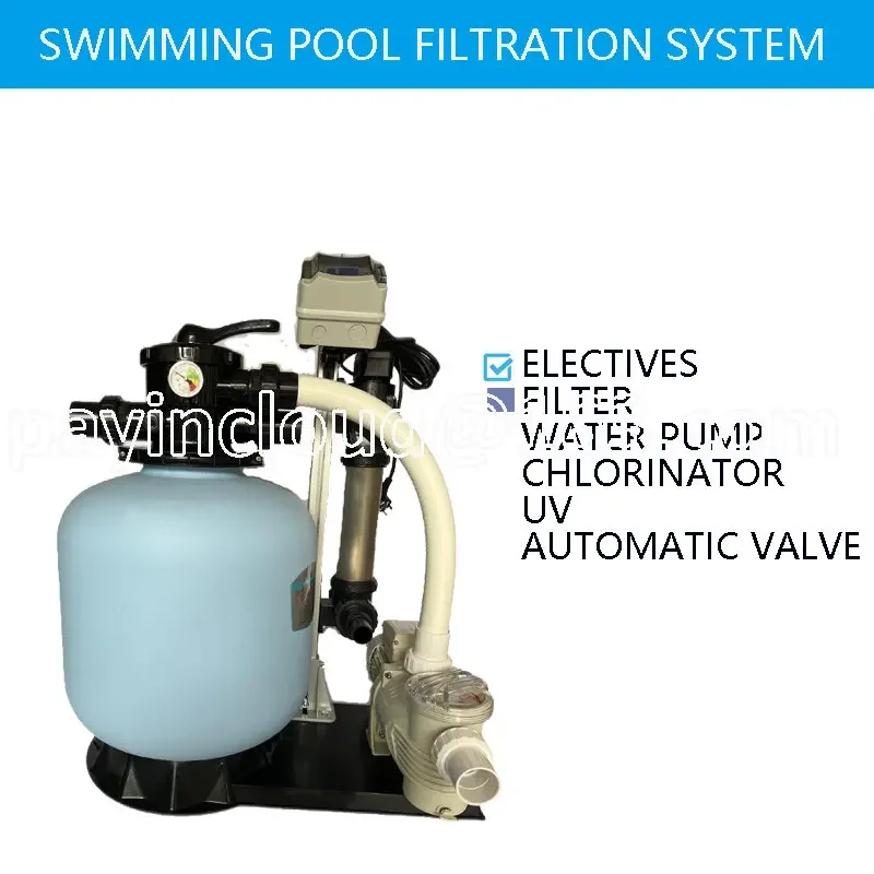 Zwembad Filter Waterpomp Zand Filter Chlorinator Uv Apparatuur Systeem