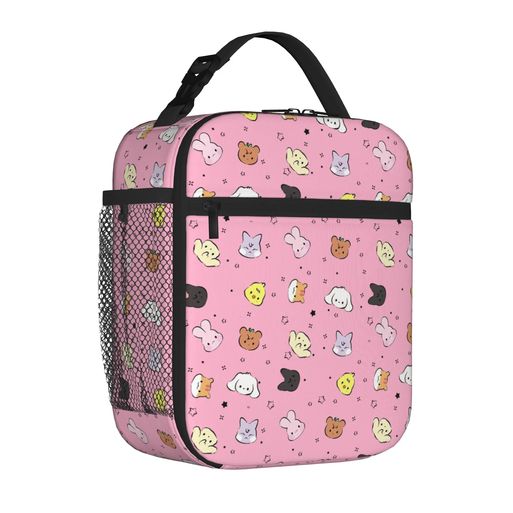 Kpop Boy Group A-Ateez Thermal Insulated Lunch Bag for Travel  Portable Bento Box Cooler Thermal Lunch Boxes