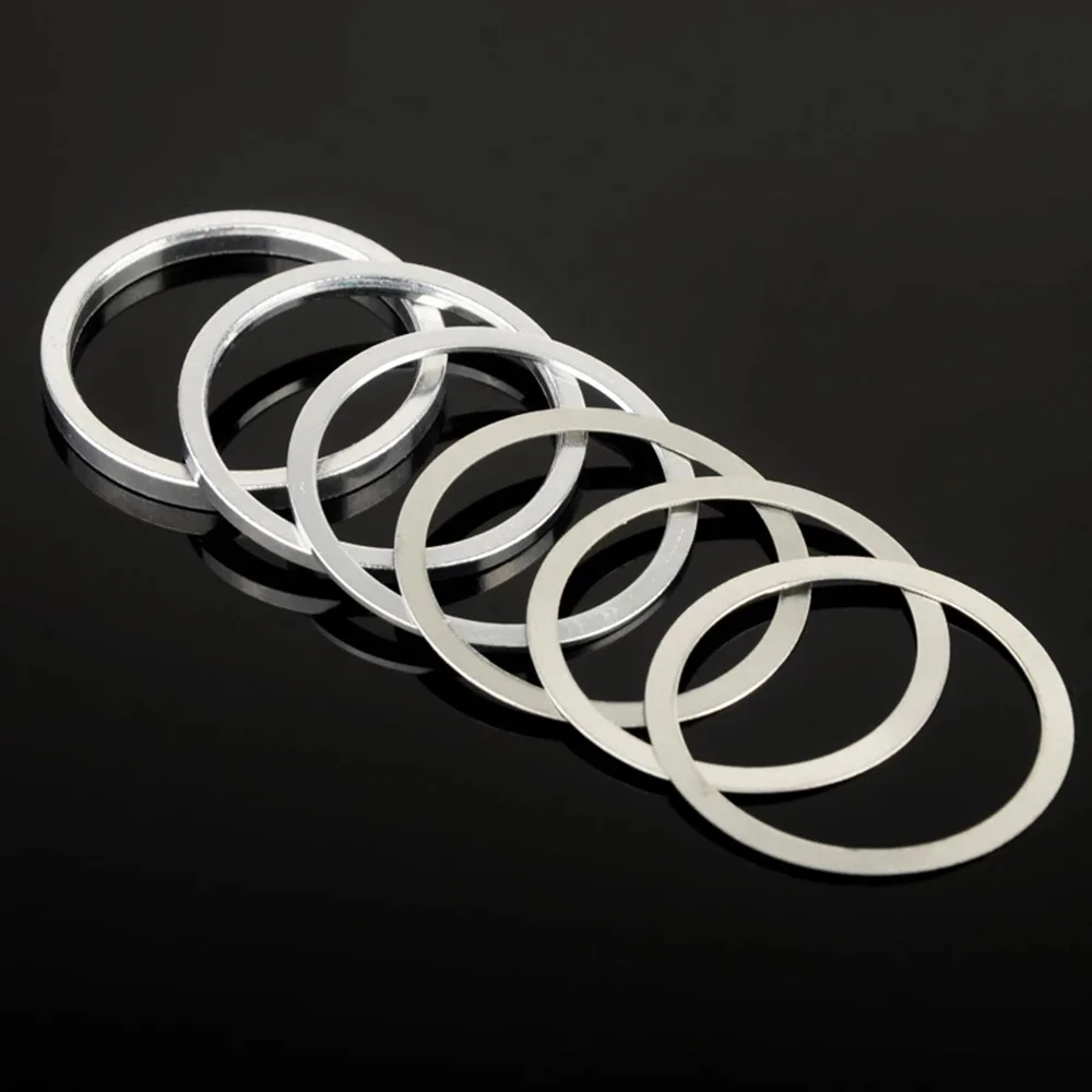 0.3/1/2/3mm 6pcs Bike Headset Ring Bike Front Fork Fine Tuning Bicycle Headset Spacer Gasket Spacing Pad Adjusting Washer