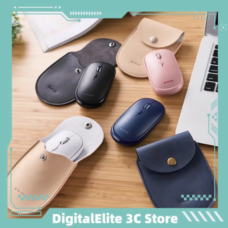 Imagem -01 - Elecom-mouse Bluetooth sem Fio Silencioso Bonito Pequeno Transporte Ipad Computador Laptop Escritório Vem com Bolsa de Couro 1600dpi elecom mouse bluetooth sem fio silencioso bonito pequeno transporte ipad computador laptop escritorio vem com bolsa de couro 1600dpi 01