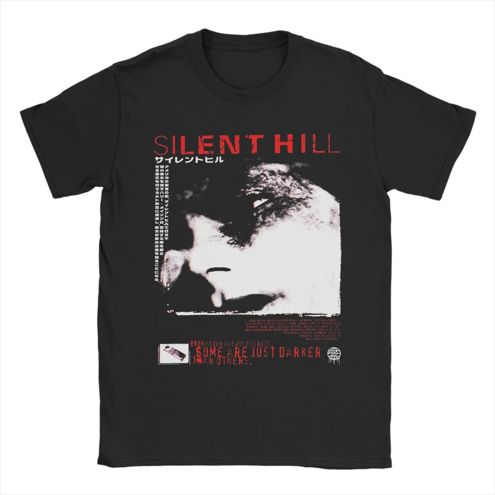 الرجال سايلنت هيل 1 لعبة مطبوعة تي شيرت الملابس القطنية مضحك المرأة قصيرة الأكمام الياقة المستديرة تي شيرت جديد وصول تي شيرت #1