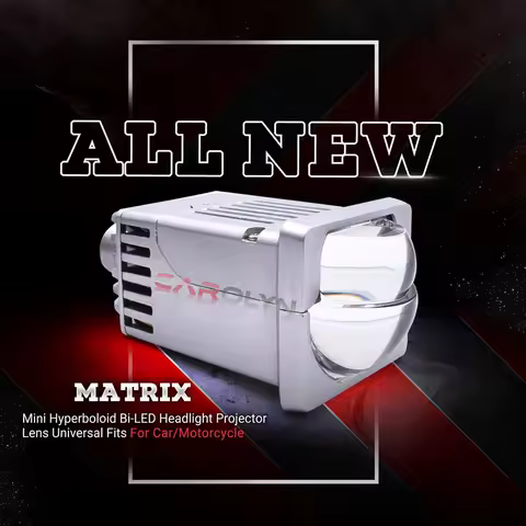 Carolyn 1-2pcs 1.8inch LED matrix projector lens automotive universal modification waterproof white light 6500K LED headlights