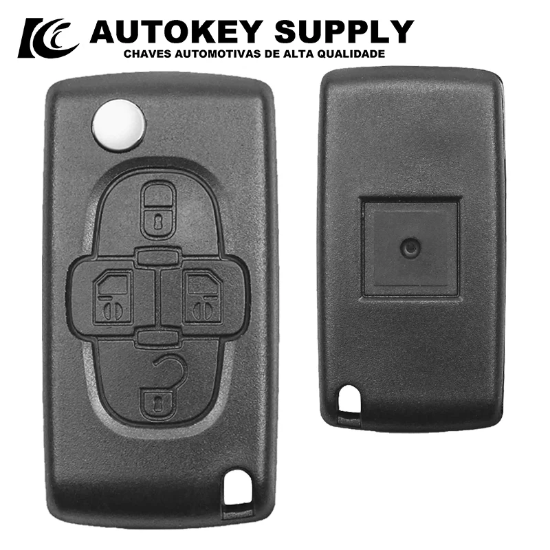 

Чехол с 4 кнопками дистанционного ключа для Peugeot 207 307 308 407 607 807 для Citroen C2 C3 C4 C5 C6 Flip Folding Car Key Shell
