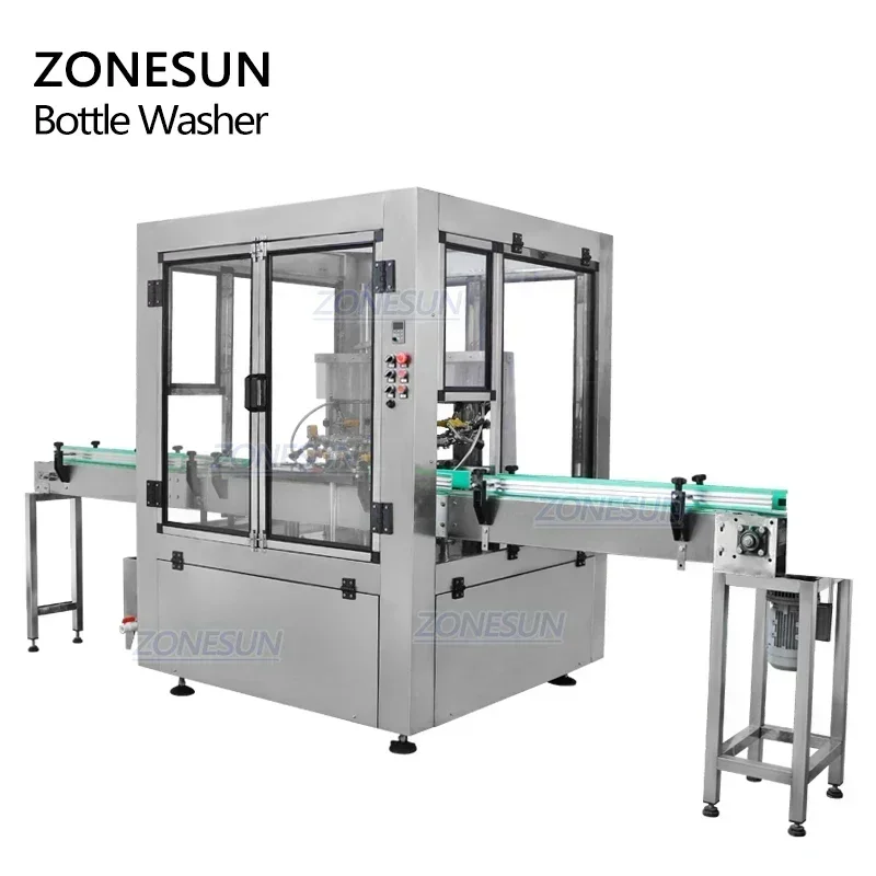 ZONESUN ZS-WB12 leche rotativa vino plástico pequeña semiautomática mascota reciclaje botella de vidrio lavadora máquina de limpieza