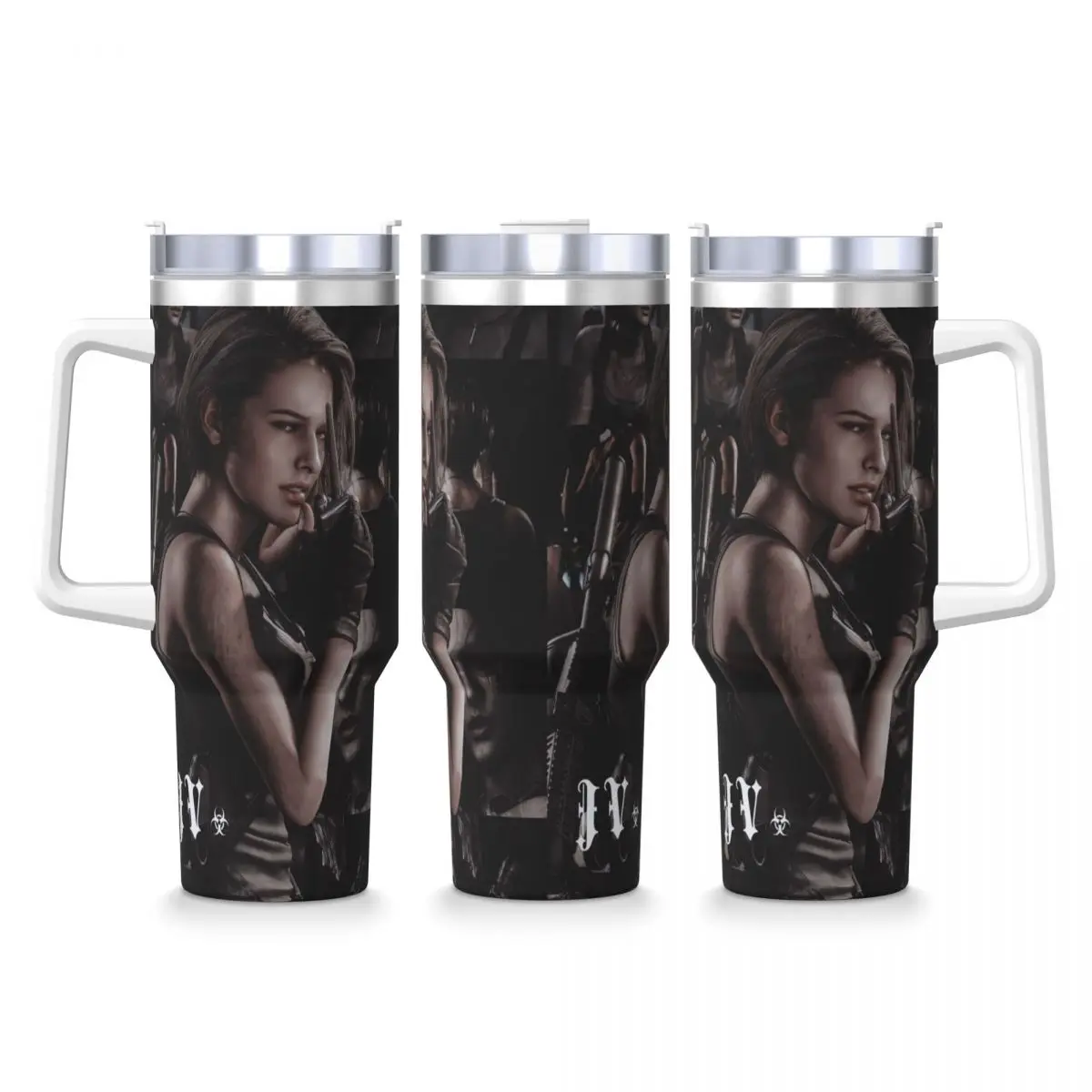 

Стакан Residents Evils Jill на День святого Валентина, бутылка для холодной и горячей воды, изолированная термокружка из нержавеющей стали, графические дорожные кружки, чашка