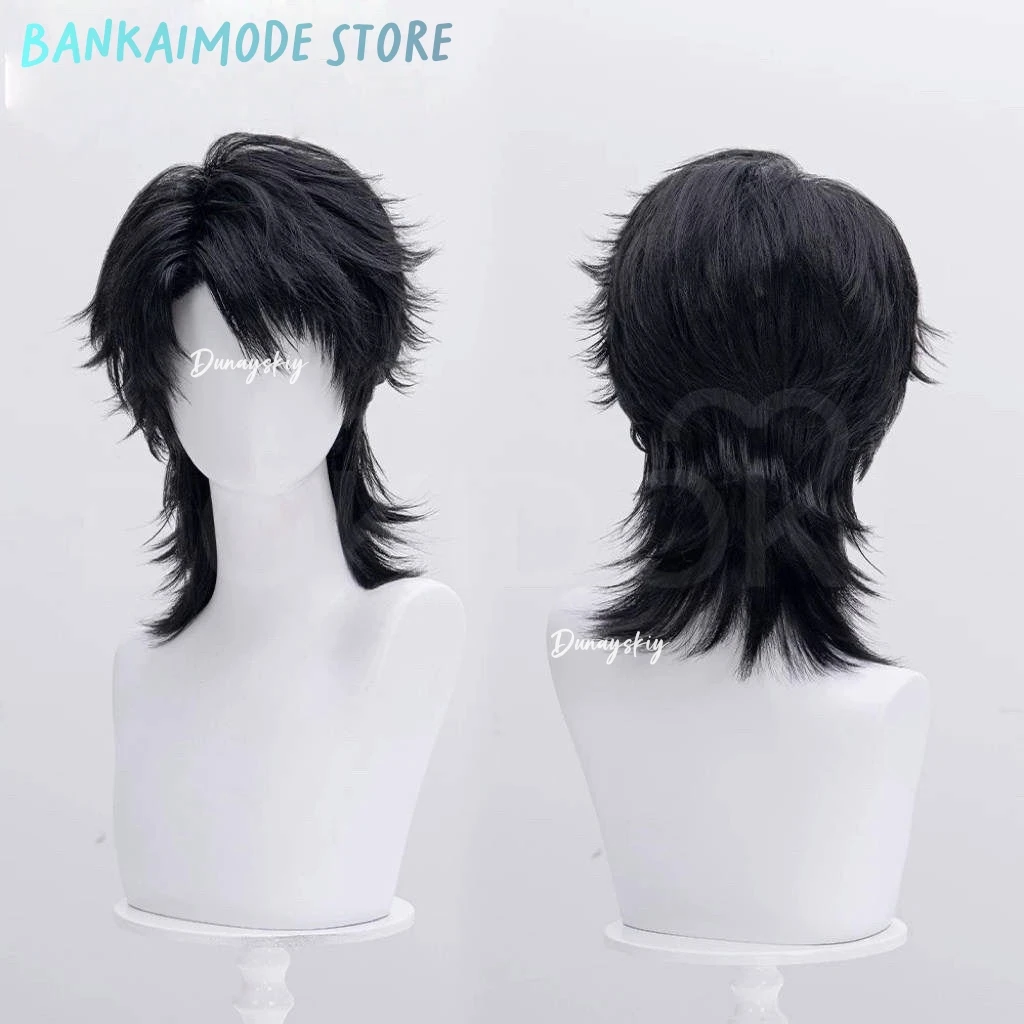 Amor e espaço profundo caleb peruca cosplay xia yizhou preto curto tainha perucas de cabelo para homens mulheres meninas carnaval dia das bruxas peruca livre boné
