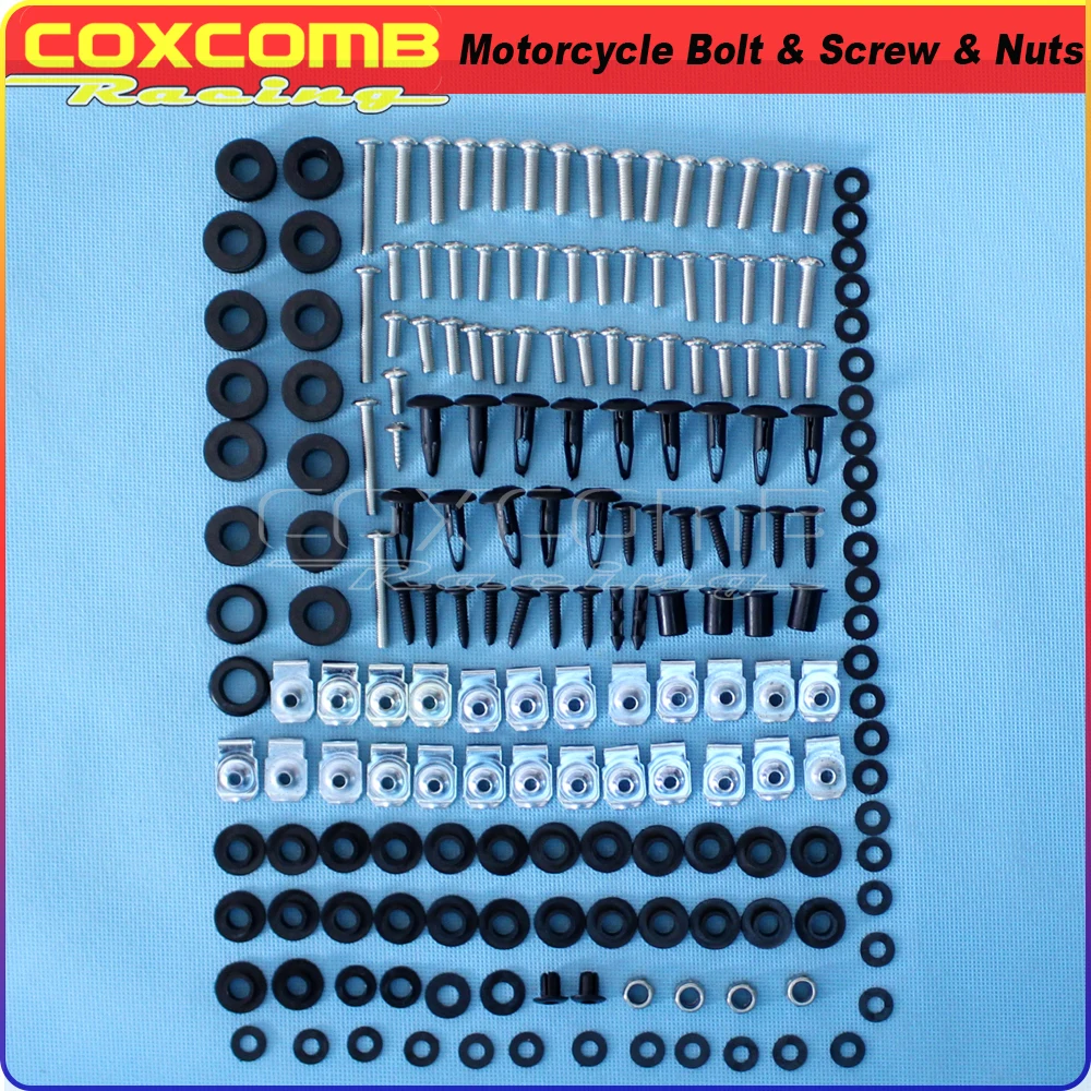 179 pcs Motorcycle Complete Fairing Screws Fastener Bodywork Bolts Hardware Screen Fixation Bolts Kit For 2005 Yamaha YZF-R6