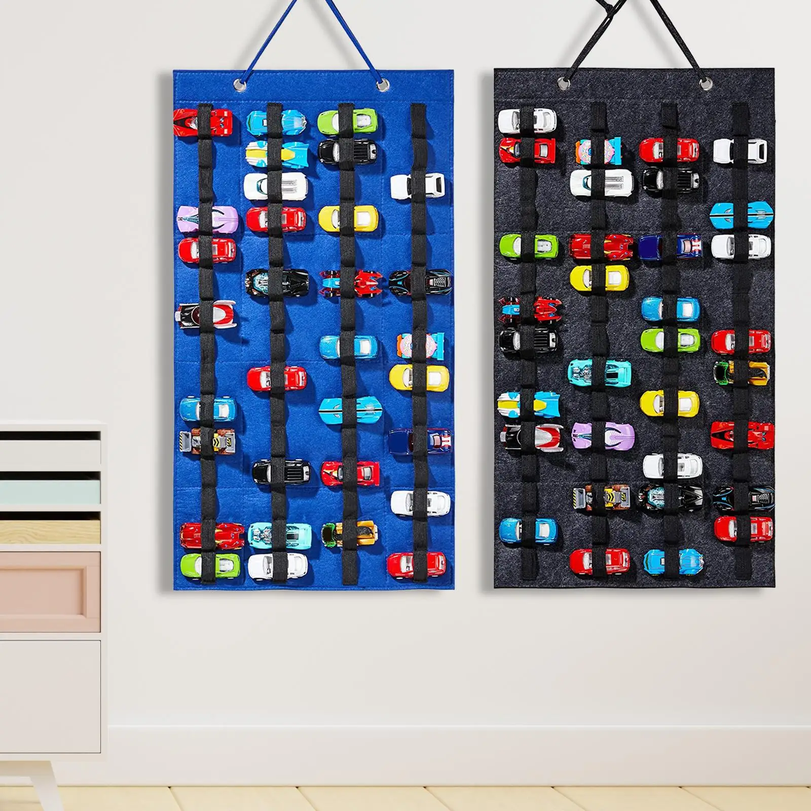 

Hanging Organizer for Toy Car Collection Dustproof Display Case for Bedroom