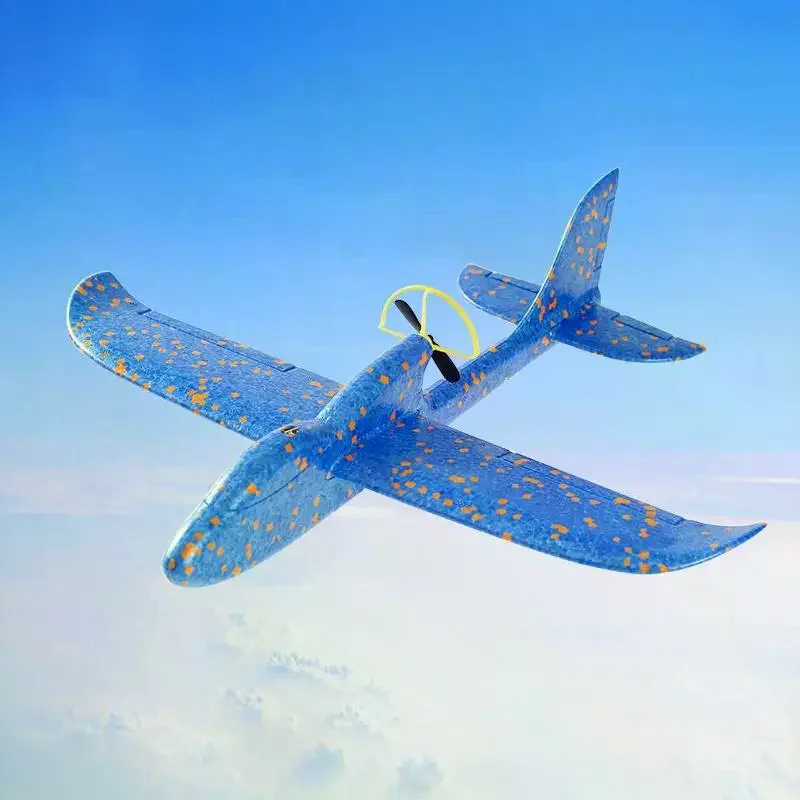 Electric Foam Plane Glider Hand Throw Airplane with LED Light Automatic Flight Planes Outdoor Kids Toys for Children Boys Gifts