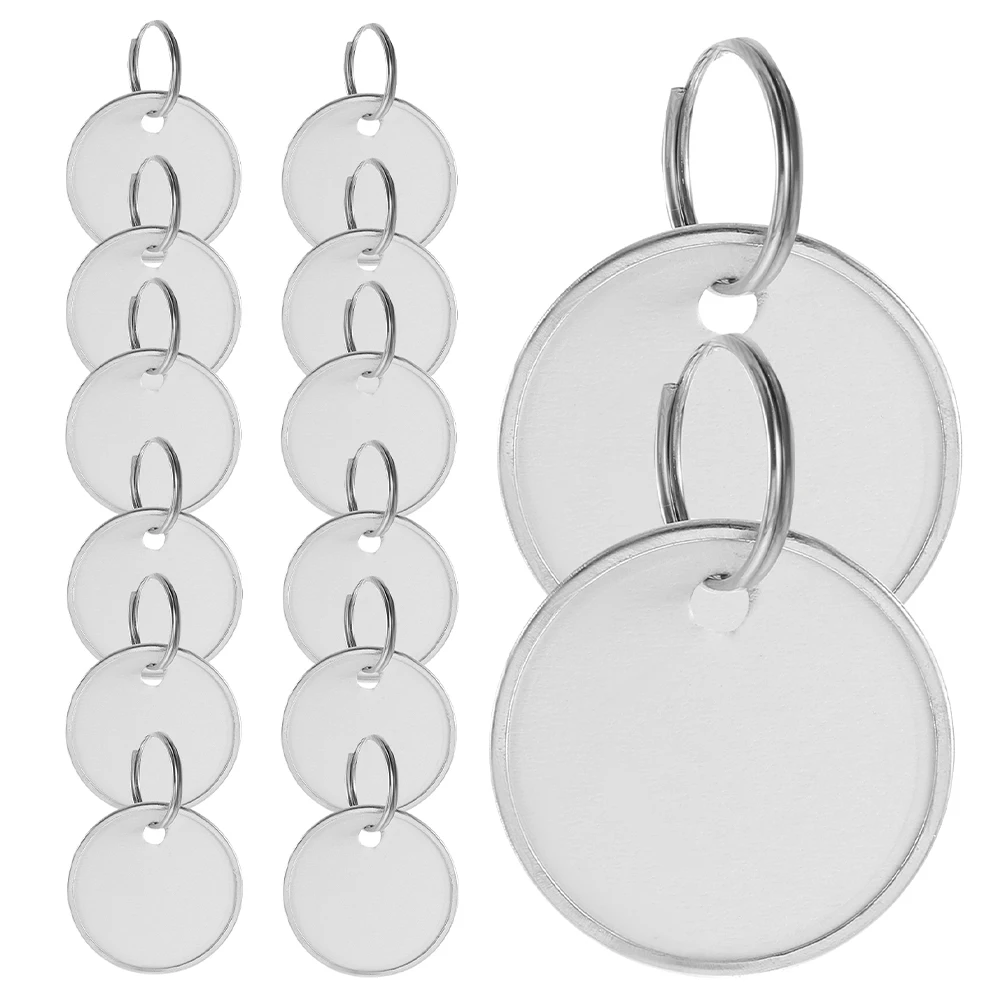 80pcs Metal Key Tags with Blank Labels Identification Rings for Home Office Wedding Party Organization Split Ring