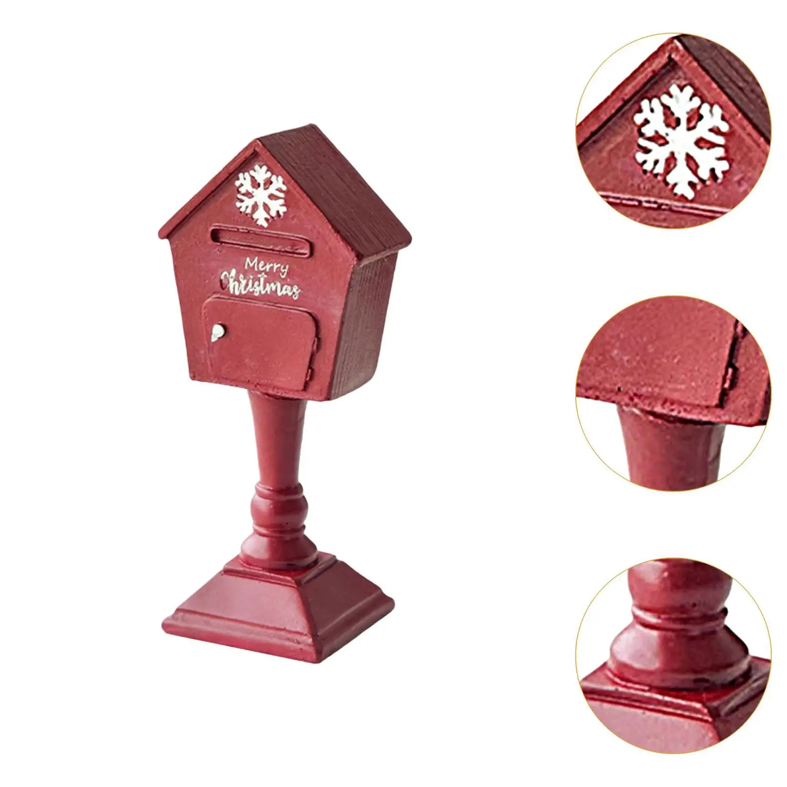 Christmas Sculpture Decorative Collectible Artwork Mailbox Statue Ornament for Bedroom Housewarming Bookshelf Desktop Fireplace image 5