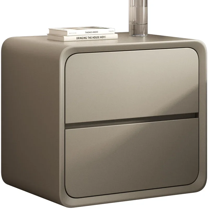 

Small bedside table black minimalist ins wind bedroom crevice solid wood extremely narrow simple modern bedside rack