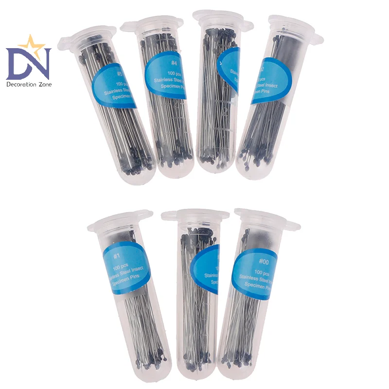 100Pcs Insect Pins Specimen Needle Stainless Steel for School Lab Entomology
