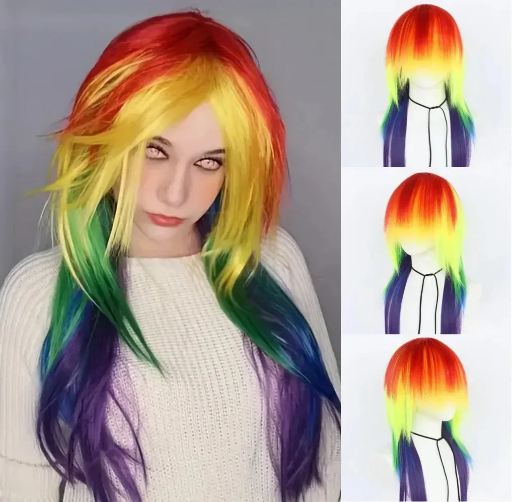 fibra-sintetica-rainbow-cosplay-perucas-longas-perucas-retas-em-camadas-de-substituicao-do-cabelo-halloween-costume-party-wig
