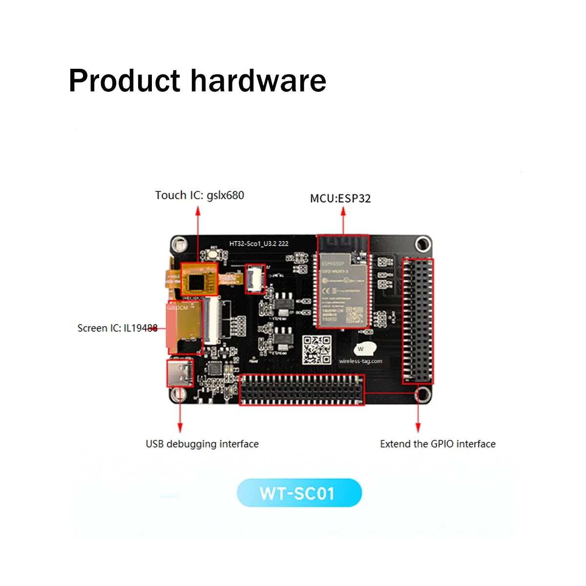 Imagem -05 - Placa de Desenvolvimento Esp32 com Tela Lcd Esp32-sc01 35 320x480 Visual Tela Colorida com Interface Mcu