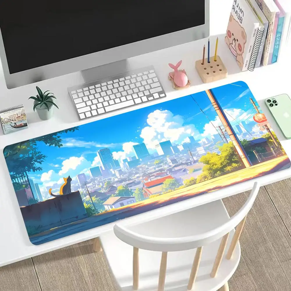 

The Figure Of A Cat Mouse Pad Cute HD Mousepad Pad Extended Gaming Keyboard LargeMousepad 90x40cm XXL Gamer Mousepad