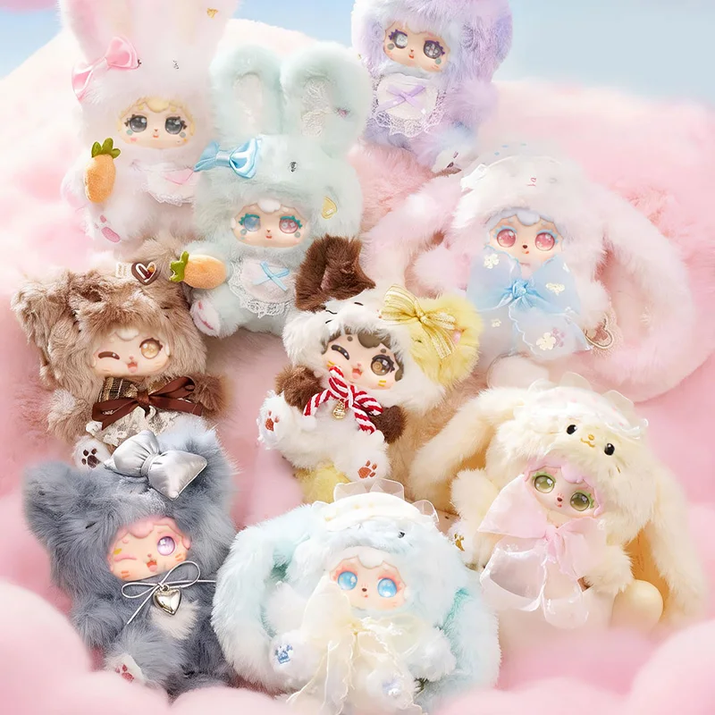 

Коллекционная серия Nini Poka Fluffy: Милая плюшевая кукла-кролик в закрытой упаковке, игрушка для коллекционеров, украшение для рабочего стола, подарок на день рождения