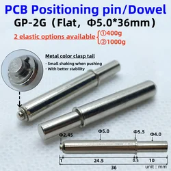 20/50PCS GP-2G Flat Head Positioning Pin Needle Nickel-Plated Spring Test Pin 36mm Positioning Needle Dowels Dia 5.0mm