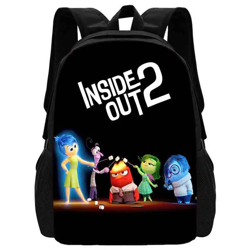 Disney-Inside Out 2 mochilas infantis, desenho animado de anime, bolsa de ombro, presentes de volta à escola, mochila grande