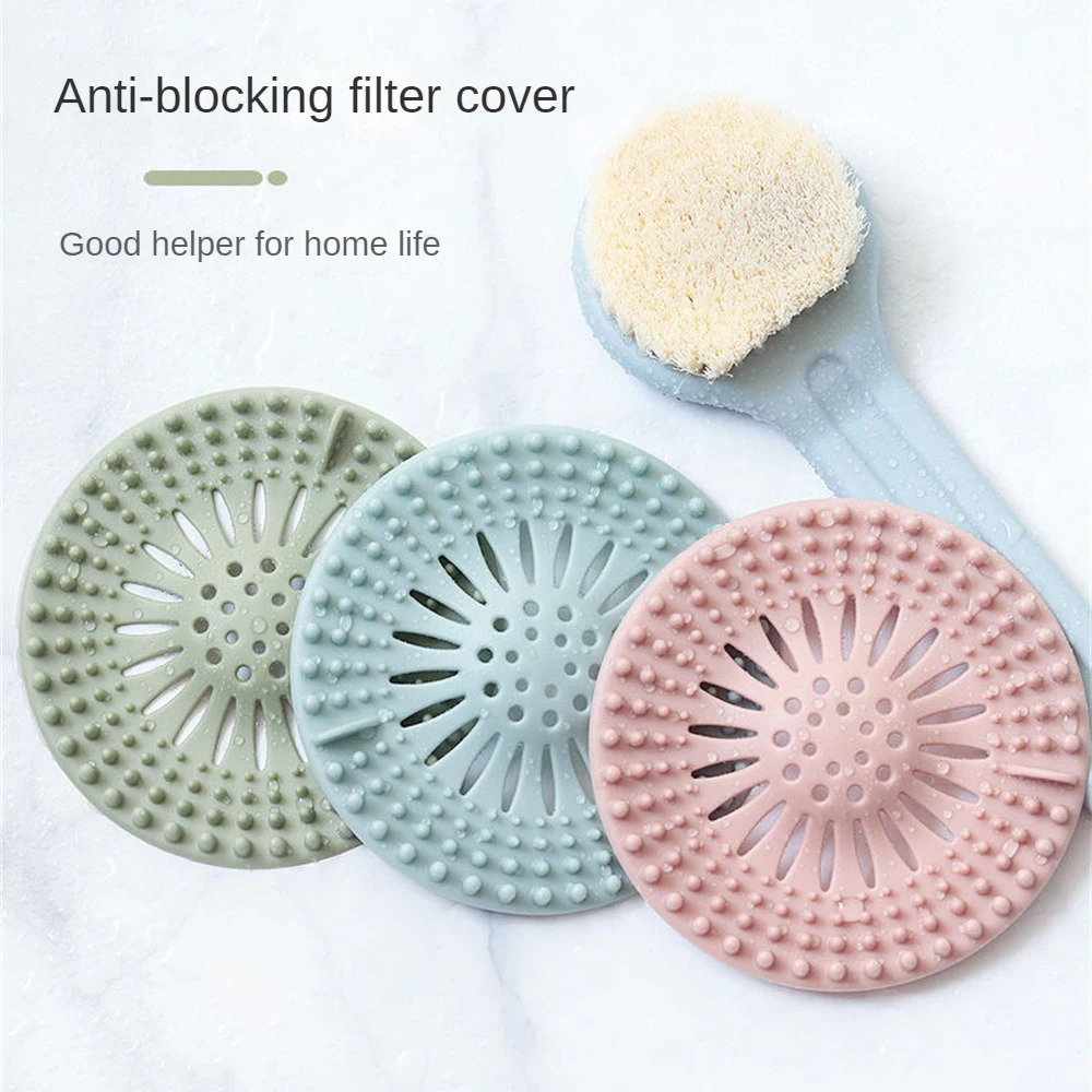 1/2/4PCS Round Silicone Drain Hair Catcher, Kitchen Sink Strainer Bathroom Shower Bath Stopper Drain Cover Hair Trap, Filter for