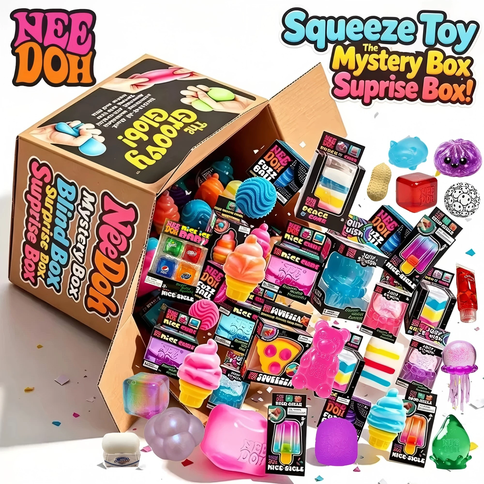 Sensory Squishy Blind Box Series, Random Cute Slow Rise Toy, Collectible Stress Ball Fidget Surprise Gift