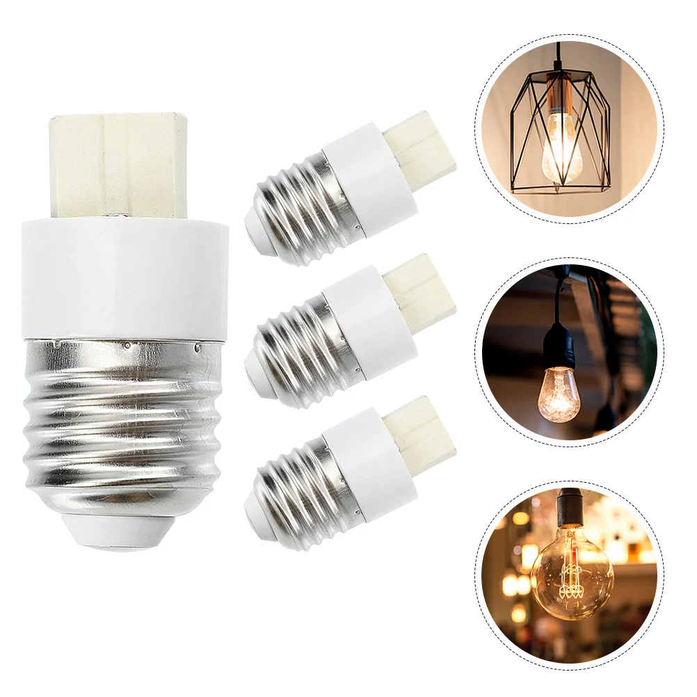 

4 Pcs E27 to G9 Conversion Screw Lamp Base Bulb Head (4pcs) Light Converter Socket Pendant Elastic Converters Accessories LED