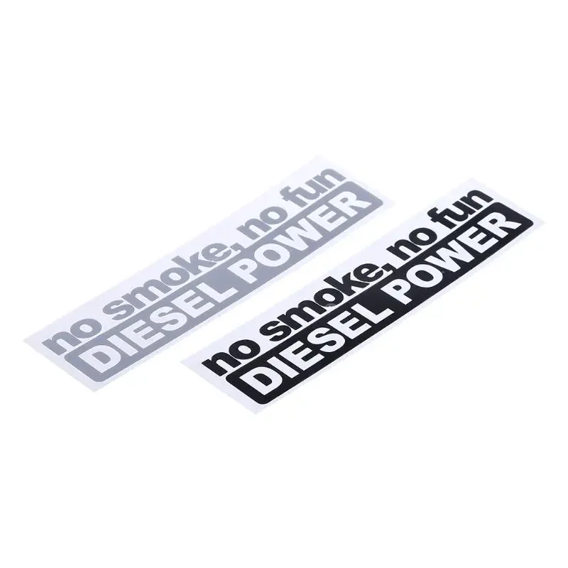 14.5CM*3.4CM Fashion NO SMOKE NO FUN DIESEL POWER Vinyl Decoration Car Sticker Decals Graphical