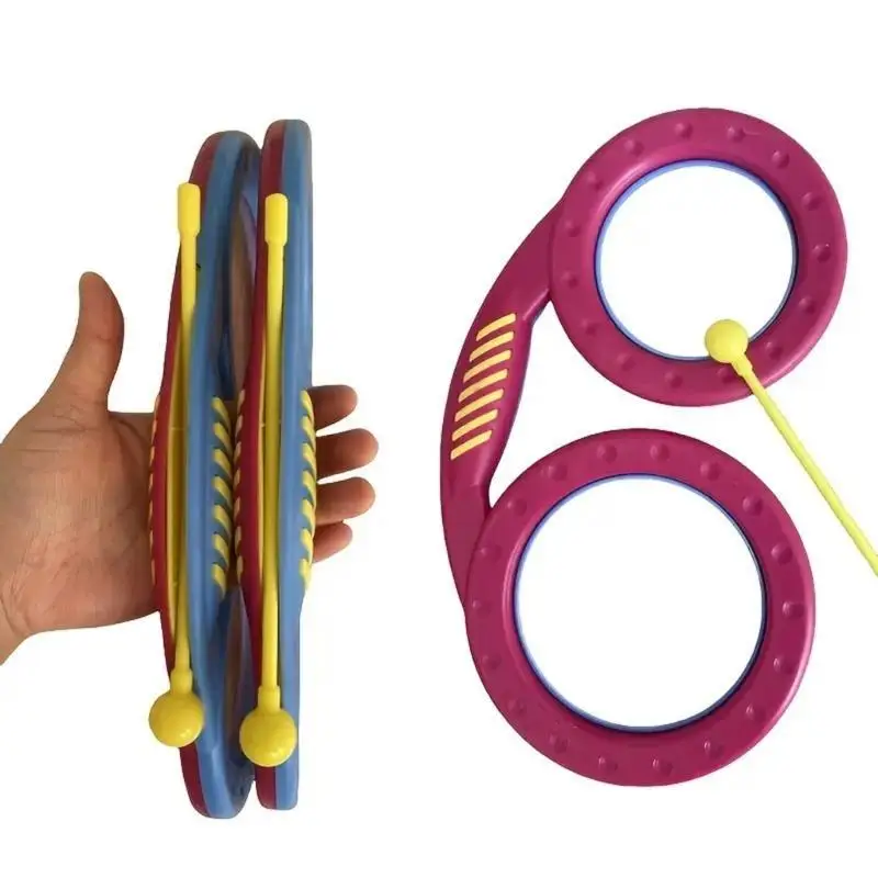Clapping Drum Percussion Instrument Unique Glasses Drum Double Sided Hand Drum Orff Musical Instrument Enduring