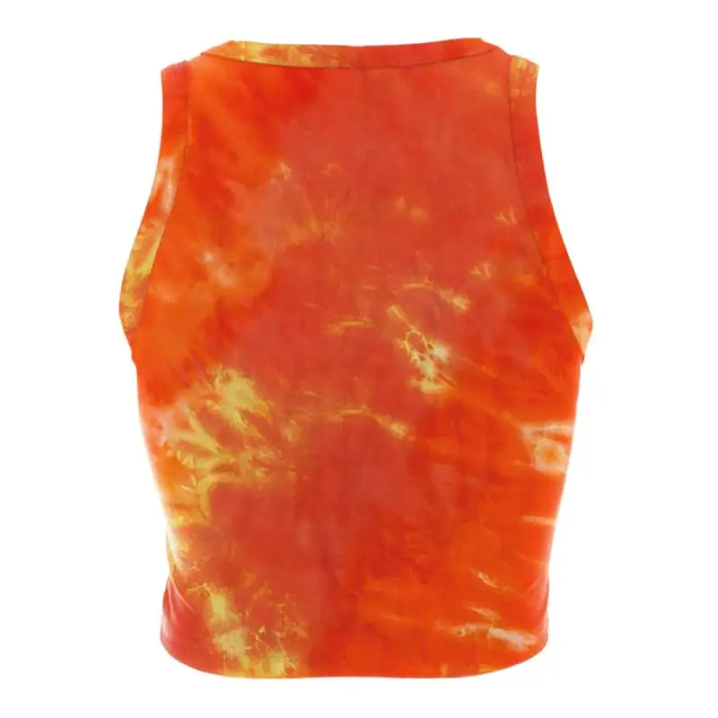 Nadanbao Damen-Crop-Top mit Geister-Kürbis-Print, kurze Weste mit Rosen-Totenkopf-Muster, sexy, schmales, ärmelloses Hemd, Halloween-Party-Top – Detail 8