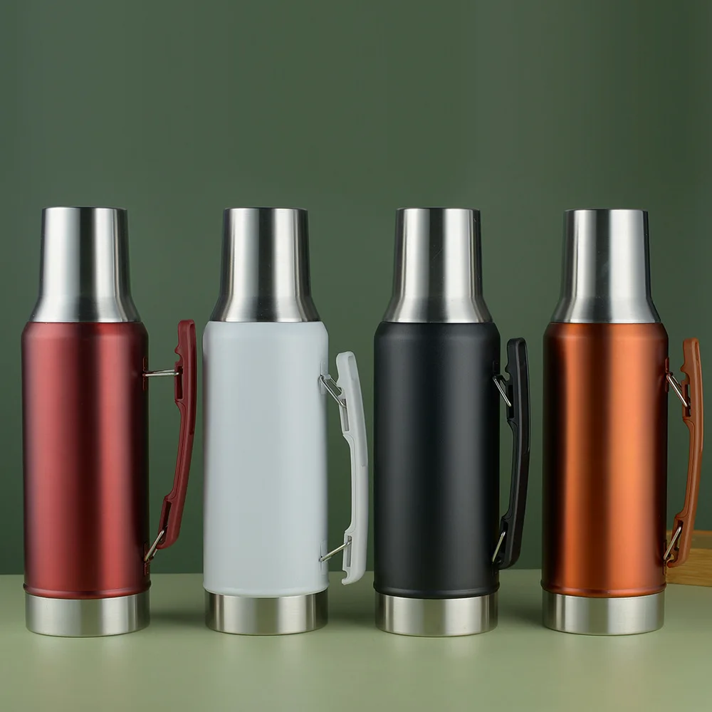 1300ml Portable 304 Stainless Steel with Handle Sports Jug Thermos Jug Large Capacity South American Matai Jug Friend Gift