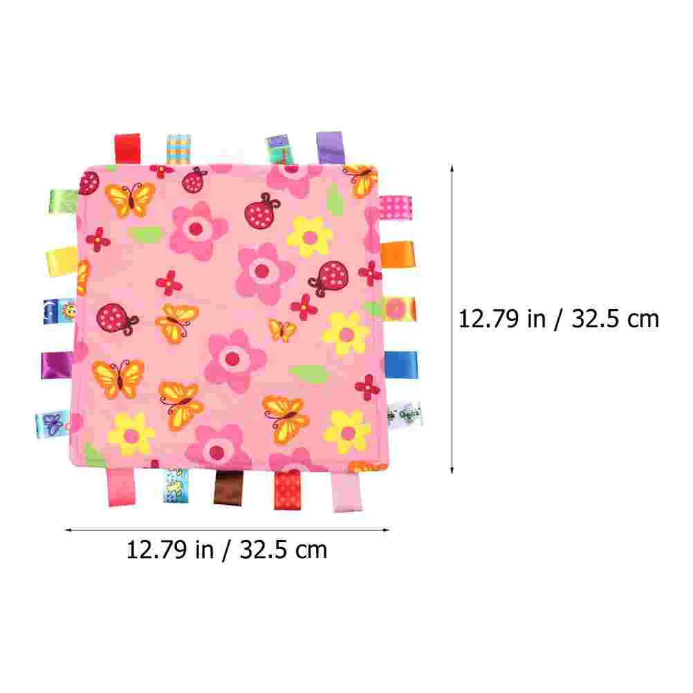 2 Pcs Toy Soothing Towel Baby Blanket Girls Soft Plush Blankets for Practical Tag Security